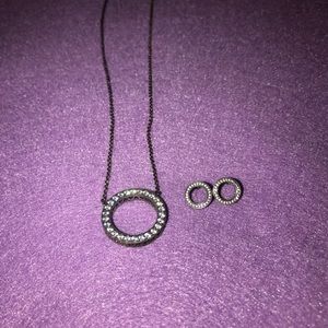 Pandora Necklace + Earring Set